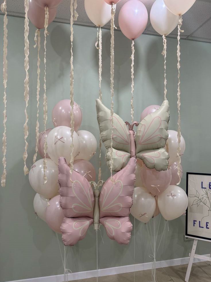 Набор воздушных шаров "Пудровые бабочки"