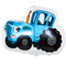 Фольгированный шар фигура Синий трактор №1, 66см