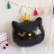 Фольгированный шар фигура, котенок принцесса, цвет черный, 66см