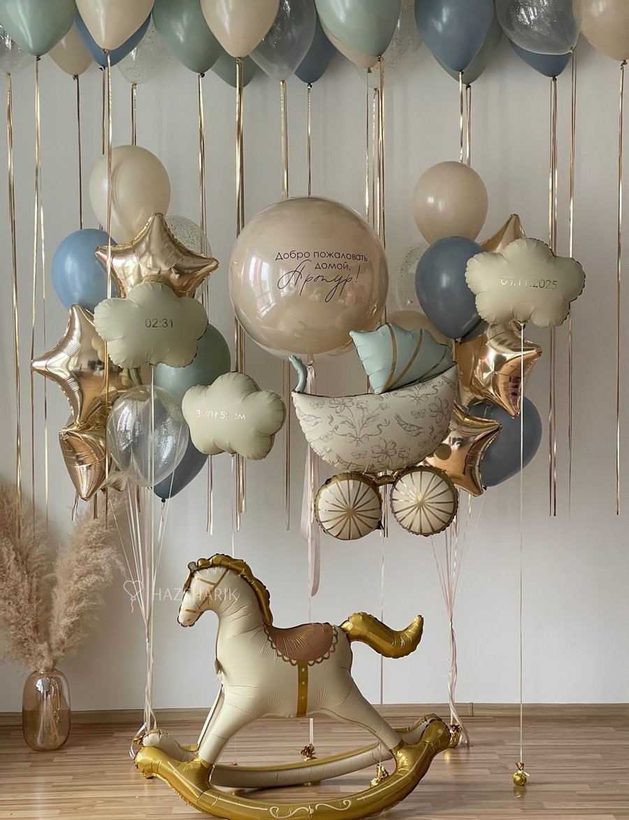 Набор воздушных шаров на выписку для мальчика
