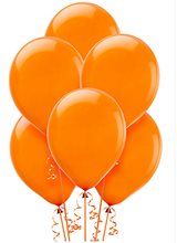 Оранжевые воздушные шары с гелием