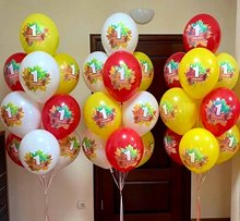 Фонтан из шаров на 1 сентября