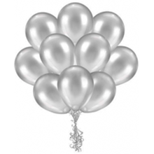 Воздушные шары с гелием, цвет серебро, металлик