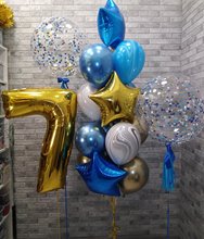 Набор воздушных шаров на день рождения мальчику.