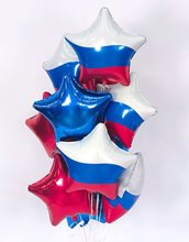 Букет воздушных шаров триколор.