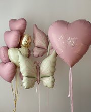 Набор воздушных шаров "Пудровый крем" для девочки.