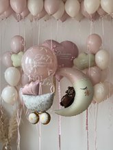 Воздушные шары на выписку для девочки "ретро микс с бантиками"